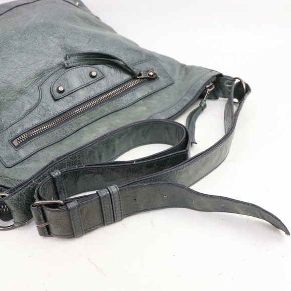 Auth Balenciaga City Motorcycle Bag in Gray #910O10 - Picture 6 of 7